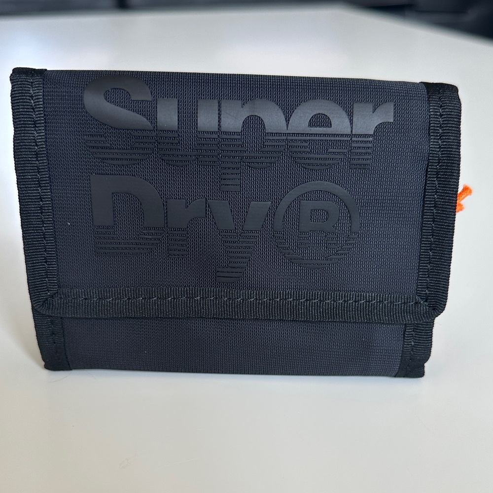 Superdry Black Wallet with Velcro Closure